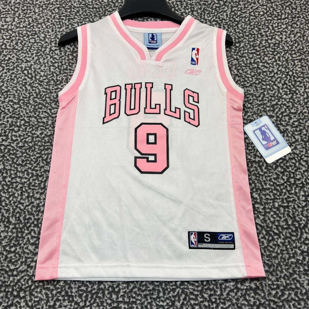 Chicago Bulls Deng #9 Jersey Shirt Youth Girls Small 7-8 Reebok NBA V-Neck New S